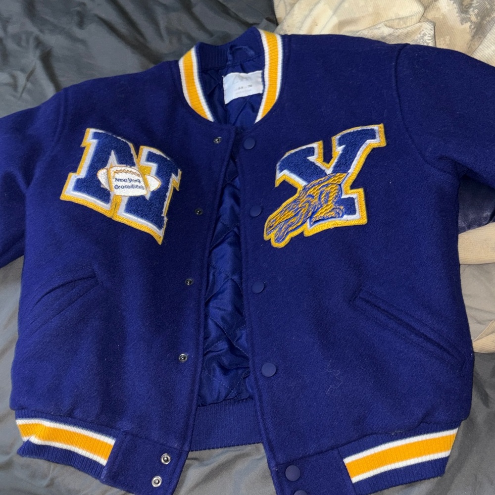 Zara Kids Blue Varsity Jacket